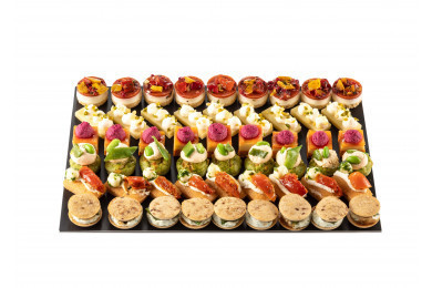 Caterer- Snacking on your booth  Tray of 30 assorted savory pieces