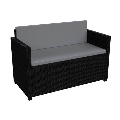 Seats FR-Canapé résine tressée DARKY