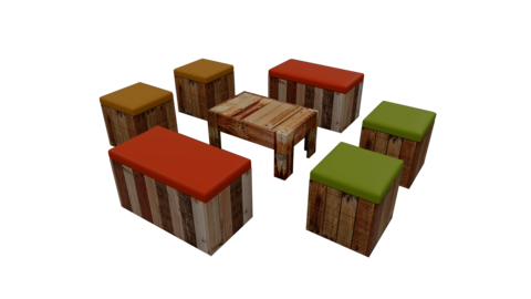 Seats FR-Pouf TEMPOS rectangulaire