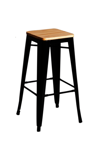 Assises Tabouret TONIC noir/bois