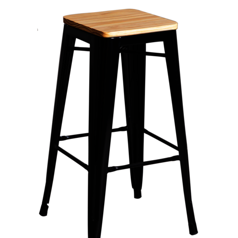 Assises Tabouret TONIC noir/bois