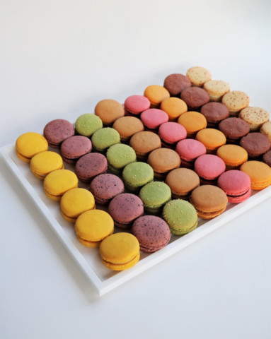 Caterer- Snacking on your booth Tray of 20 macarons